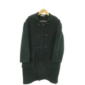 ダッフルコート ロング フーディ トグルボタン 裏チェック S 緑 グリーン /AO8 GY17