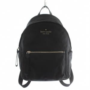 kate spade new york リュックサック バックパック デイバッグ ナイロン ロゴ ゴールド金具 黒 ブラック /XZ GY11