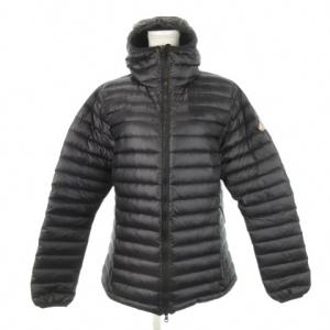 MASHA ダウンジャケット フーディー ロゴ ワンポイント 軽量 40 L 黒 ブラック /AH7 GY11