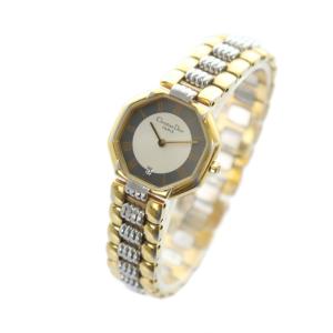Christian Dior D48-133 腕時計 クォーツ オクタゴン デイト カレンダー付き ローマン