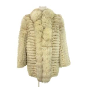 銀サガ ファーコート フォックス 9 ホワイト