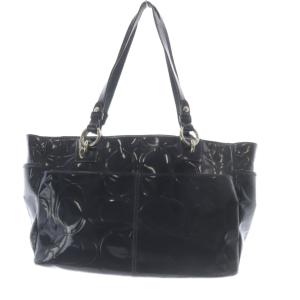 COACH トートバッグ ショルダーバッグ エナメル シグネチャー ロゴ 緑 グリーン F17728 /SR