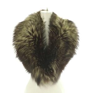 SAGA FOX ロイヤル マフラー ファーティペット フォックスファー ブラウン アイボリー /MI GY18