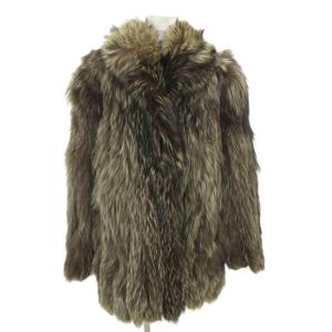 銀サガ フォックスファーコート 13 ブラウン ホワイト