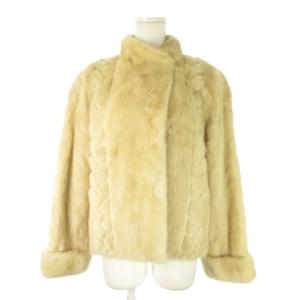 銀サガ パールミンク ファー コート F ベージュ