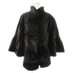 PIERRE BALMAIN ジャケット ファーポンチョ シェアードミンク ブラウン