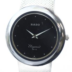エレガンス SR-A 腕時計 手巻き 黒文字盤 シルバーカラー