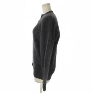 Chloe ニットジャケット カーディガン クルーネック モヘヤ 起毛 40 S グレー /AO5 GY18