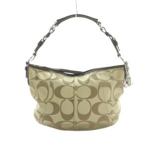 ハンドバッグ シグネチャー柄  ベージュ ブラウン 12675 /MI GY18