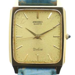 7731-5110 dolce ドルチェ 腕時計 ウォッチ クォーツ レザーベルト ゴールド色 GY18