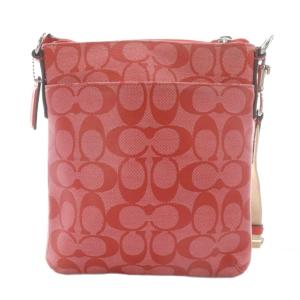 COACH シグネチャー ストライプ スウィングパック ショルダーバッグ ワンショルダー 斜め掛け レッド /YO4