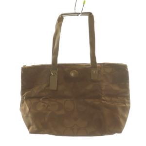 トートバッグ ナイロン シグネチャー ロゴ 折りたたみ 茶 ブラウン F77321 /AQ OS GY11