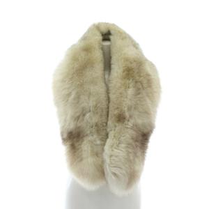 銀サガ ティペット マフラー 襟巻 ファー 毛皮 フォックス 白 ホワイト 茶色 ブラウン /XZ GY18