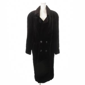 銀サガ ファーコート シェアードミンク ブラック ダークブラウン