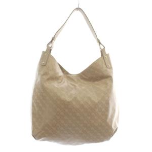 GHERARDINI ソフティ トートバッグ ハンド レザー ワンハンドル ロゴ 総柄 ベージュ /XZ GY11