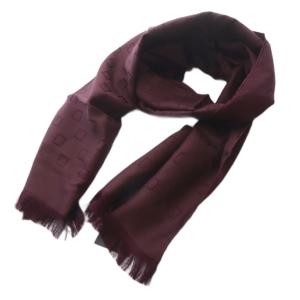 ストール マフラー シルク フリンジ ボルドー /YO16 GY18