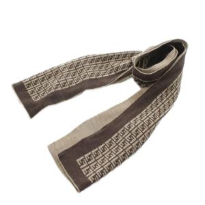 マフラー ストール ズッカ柄 総柄 茶色 ブラウン ベージュ /XZ OH GY18