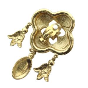 YVES SAINT LAURENT rive gauche ヴィンテージ イヤリング クリップ式 片耳用 ビジュー ラインストーン ゴールドカラー /KW GY11