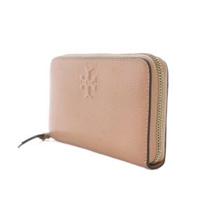 TORY BURCH 長財布 ラウンドファスナー 小銭入れあり レザー 本革 ピンク 桃色 GY11 /RI OS