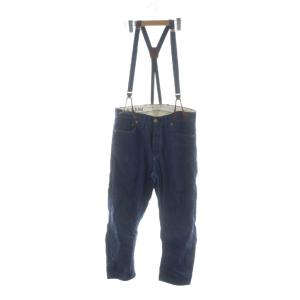 RE NEW KICK CROPPED WMN デニムパンツ ジーンズ サスペンダー付き ボタンフライ