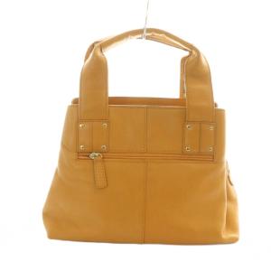 MCM ハンドバッグ ゴールド金具 レザー ロゴ 茶 ブラウン オレンジ GY42 /MQ