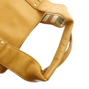 MCM ハンドバッグ ゴールド金具 レザー ロゴ 茶 ブラウン オレンジ GY42 /MQ