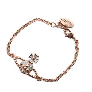 オーブ ブレスレット ピンクゴールドカラー ラインストーン