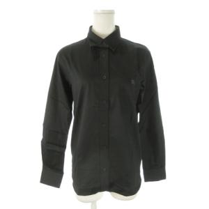 長袖シャツ 38 黒 ブラック ロゴ刺繍 FEF12-554-09 /AO15 GY18