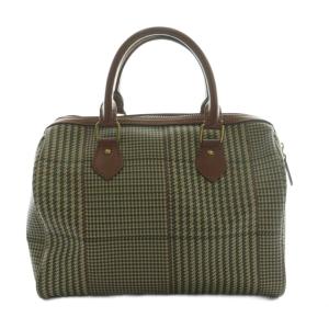 POLO RALPH LAUREN ヴィンテージ ボストンバッグ ハンドバッグ 千鳥格子 茶 ブラウン /AQ OS GY18