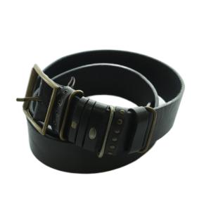 DIESEL BLACK GOLD ベルト スクエアバックル レザー SM85 インチ34 黒 ブラック /AQ OS GY18
