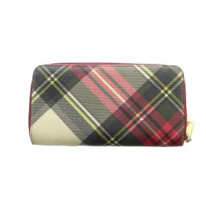 Vivienne Westwood 長財布 チェック柄 PVC オーブ マルチカラー