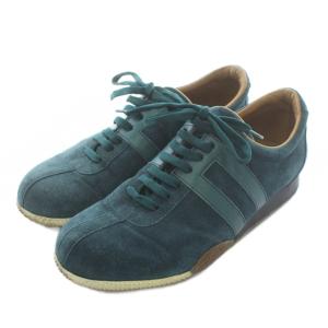 BALLY スニーカー スエード ローカット 7 25cm 緑 グリーン /XZ GY18