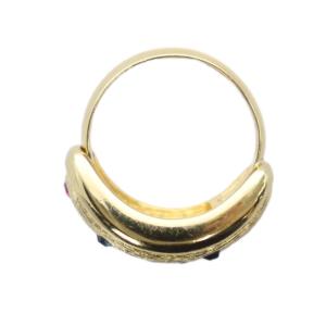 Christian Dior 指輪 リング アクセサリー ラインストーン ゴールド色 GY11 /MQ OH