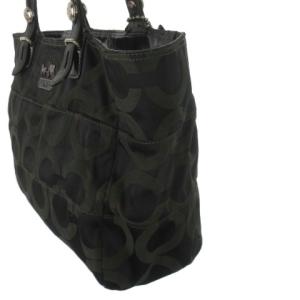 COACH トートバッグ 黒 ブラック オプアート チェーンハンドル 14133 /CK31 GY13