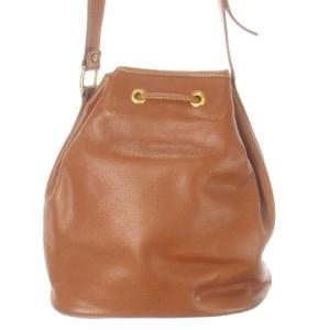 Longchamp ショルダーバッグ レザー 本革 ブラウン 巾着 /CK21 GY13