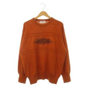 SPORTSWEAR ニット セーター ウール ロゴ L オレンジ テラコッタ ブラウン 5719156