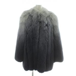 銀サガ LOGAN FUR ファーコート ネイビー