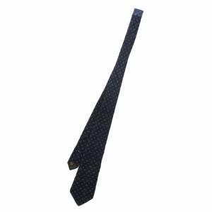LOUIS VUITTON ネクタイ 絹 シルク レギュラータイ モノグラム 総柄 紺 ネイビー /XZ OH GY18