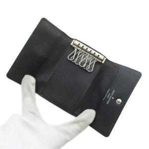 LOUIS VUITTON ミュルティクレ6 ダミエ グラフィット キーケース 三つ折り PVC レザー 6連 総柄 ロゴ 黒 ブラック