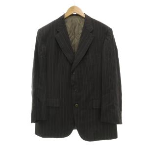 BURBERRY LONDON セットアップ スーツ ジャケット パンツ ストライプ柄 42 52 グレー系 /UO GY18