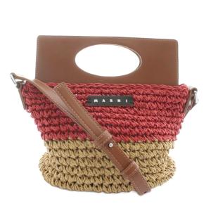 KIDS かごバッグ 2WAY ベージュ レッド M01475