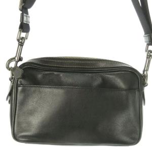 COACH F39946 ショルダーバッグ レザー 本革 黒 ブラック ロゴ /CK35 GY18