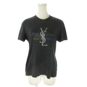 Tシャツ L 黒 ブラック YSLロゴ ロゴTシャツ 都市名 マルチカラー WN89-422 /AO11