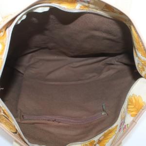 LOEWE トートバッグ ハンド キャンバス レザー ボタニカル柄 ロゴ 総柄 ベージュ /XZ OH GY18