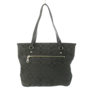 COACH トートバッグ 黒 ブラック シグネチャー柄 /CK29 GY11
