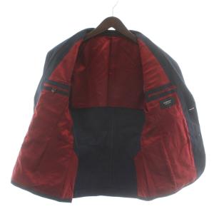 BURBERRY BLACK LABEL テーラードジャケット シングル 2B 背抜き 本切羽 サイドベンツ ロゴボタン S 紺 ネイビー /XZ