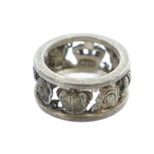 MY LOVE 指輪 アクセサリー リング Silver925 ロゴ クラウン ローズ 8号 シルバー色