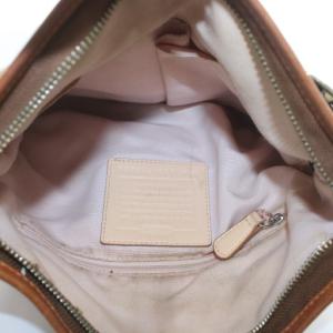 COACH ショルダーバッグ キャンバス レザー シグネチャー 総柄 ベージュ 茶色 ブラウン F19682 /XZ
