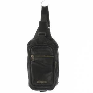 ボディバッグ レザー 本革 黒 ブラック 71185 /CK12 GY18