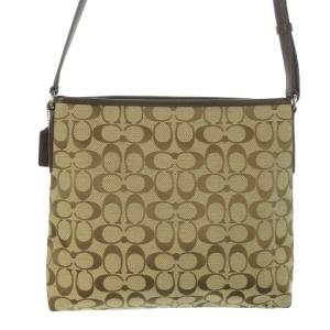 COACH ショルダーバッグ ブラウン ロゴ シグネチャー キャンバス /CK36 GY11